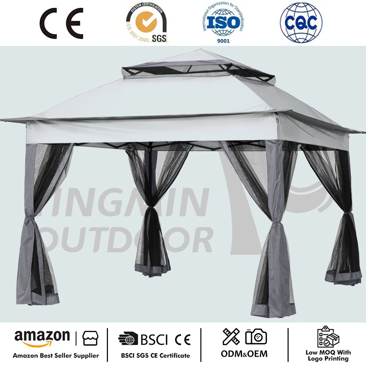 Gazebo extérieur à auvent escamotable de 10 x 10 pieds