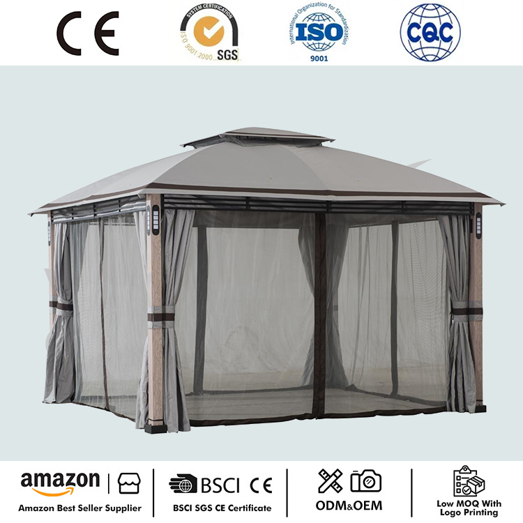Gazébo supérieur à 2 plans à 2 niveaux