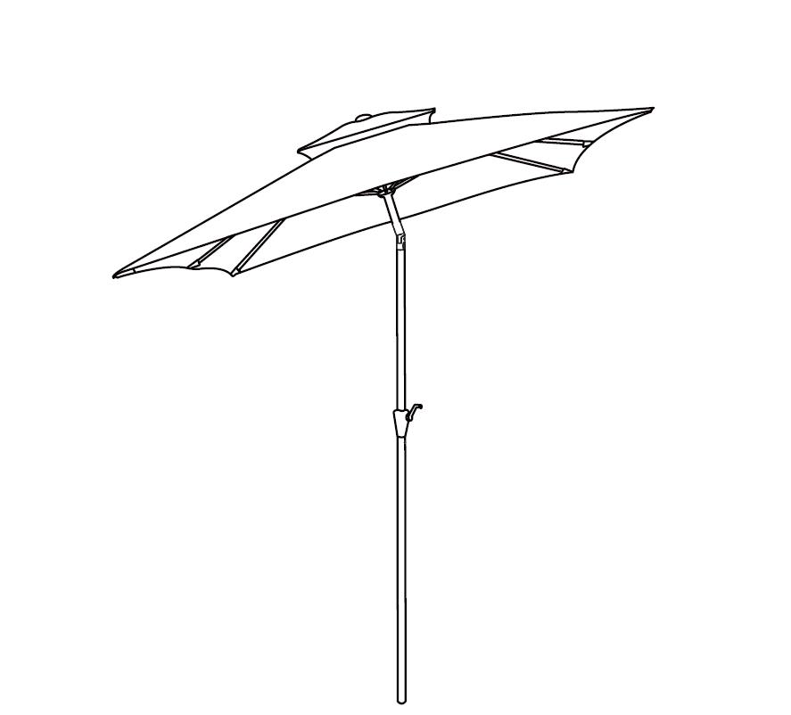 Manuel d'instructions de l'eau du parapluie de marché à double couche