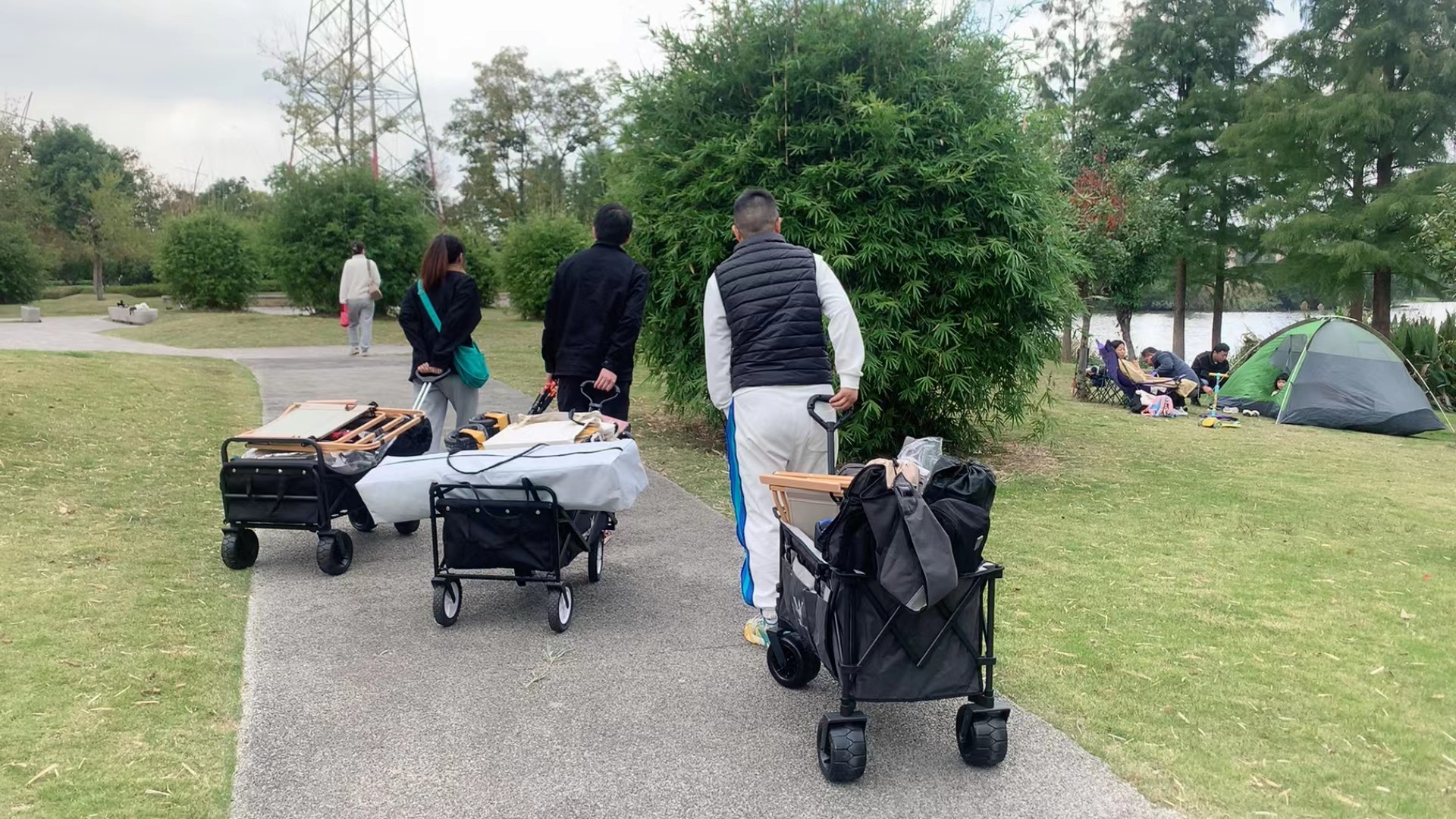 Camping en plein air le week-end