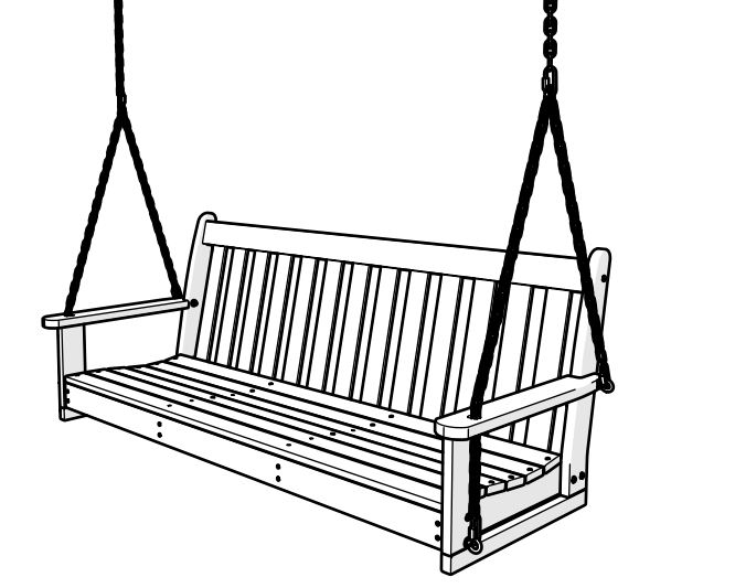 Instructions d'assemblage de la balançoire de porche pour banc suspendu de patio