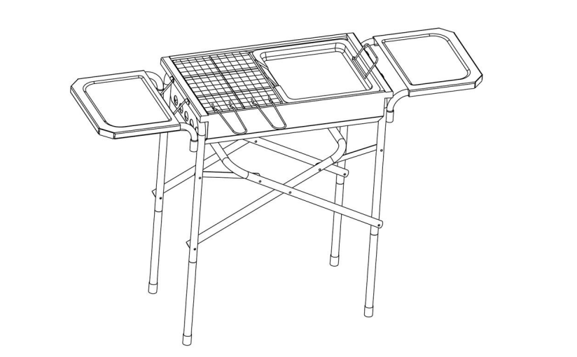 Instructions de montage du gril à charbon de bois portable BBQ Camping