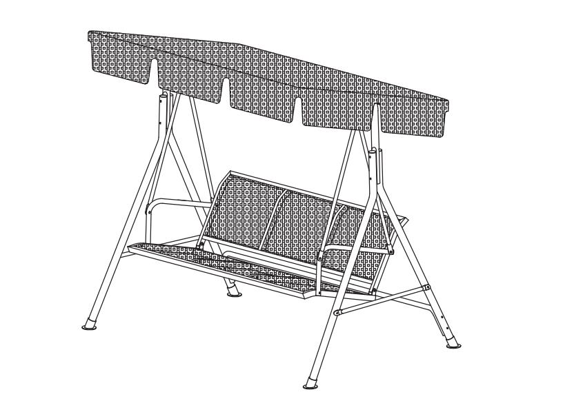 Manuel d'assemblage de la chaise pivotante de patio extérieur à 3 places