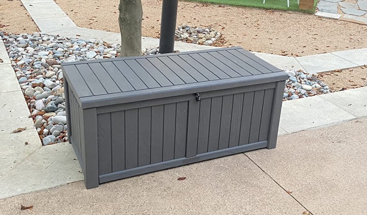 Instructions d'assemblage de la boîte de terrasse verrouillable résistante de 120 gallons résistantes à l'eau