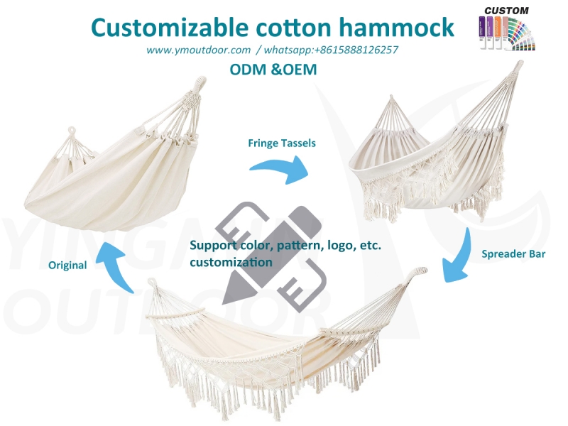 S'agit-il de hamacs en coton personnalisables ?