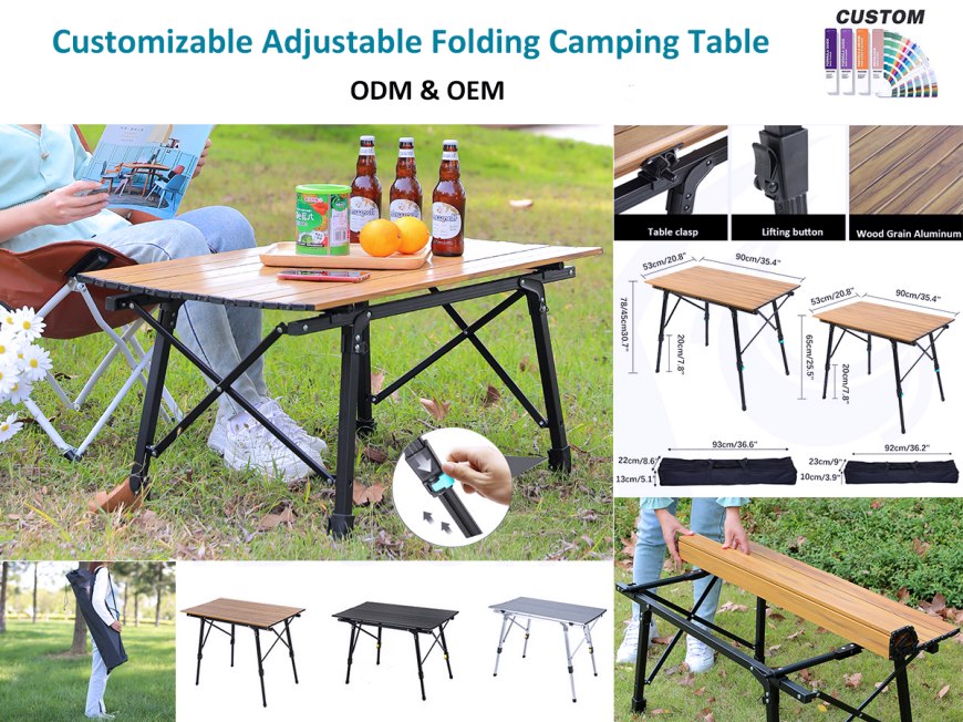 Tables pliantes à hauteur réglable !