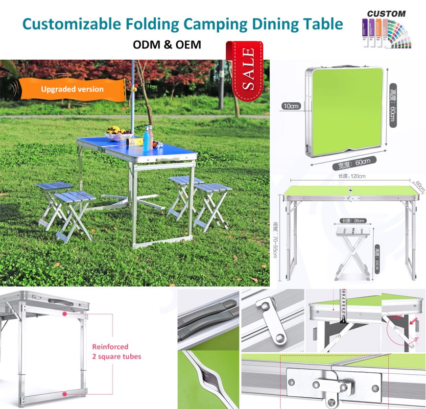 La table de pique-nique pliante portable améliorée