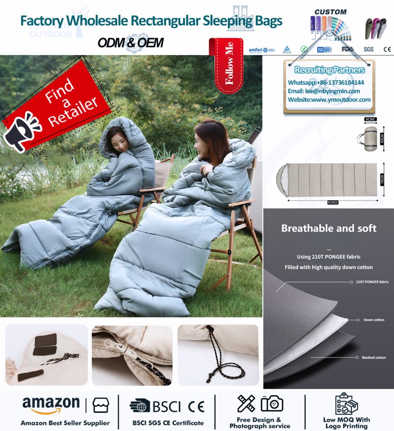 Grand sac de couchage chaud et confortable