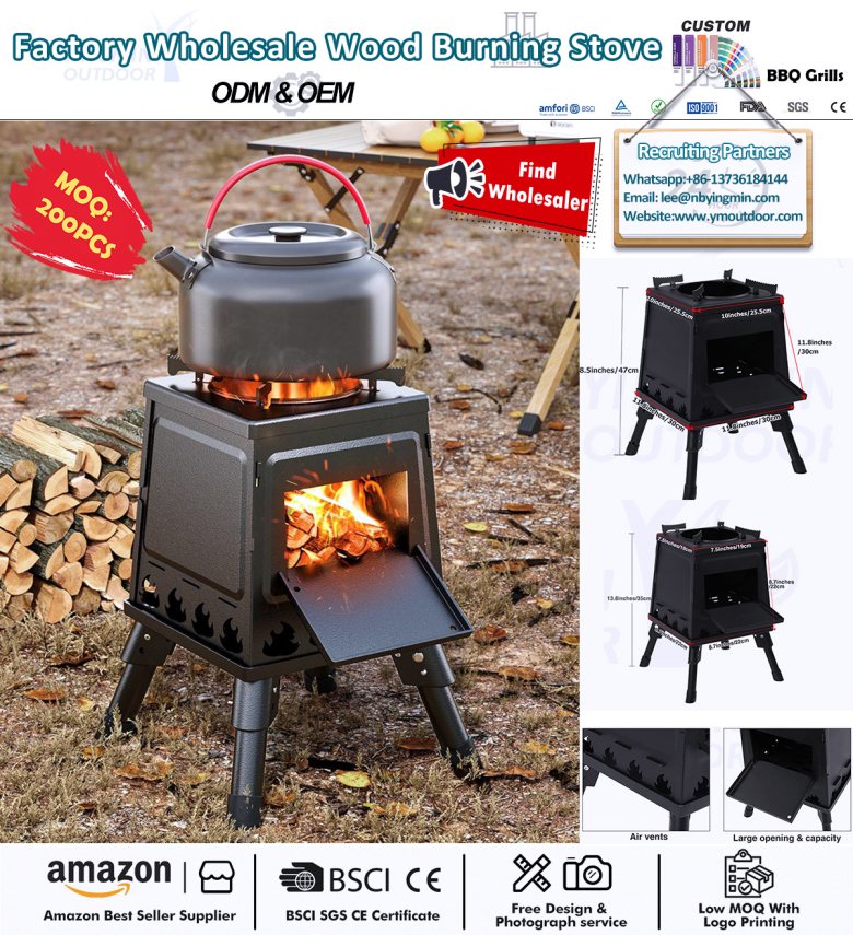 Poêle de camping robuste et bien construit