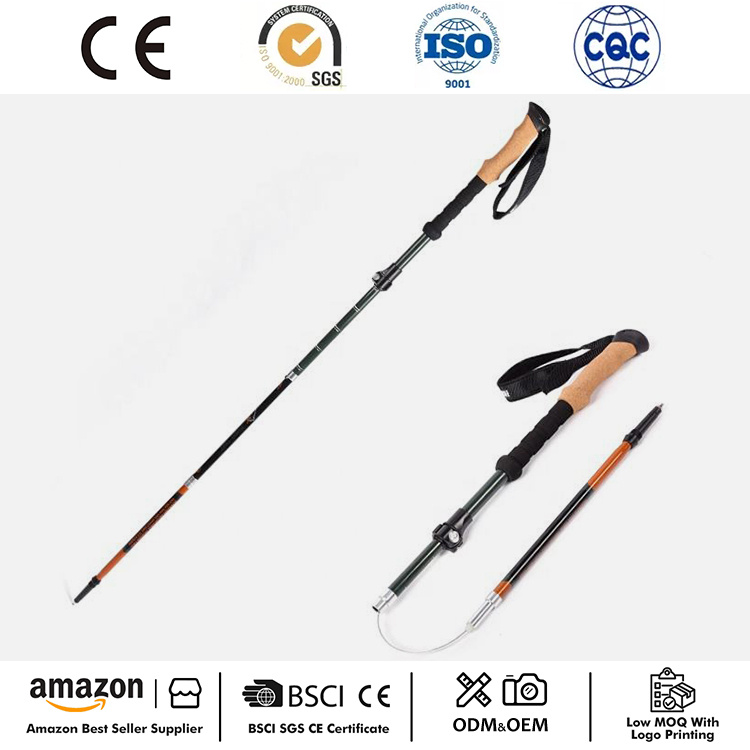 2 bâtons de randonnée pliables