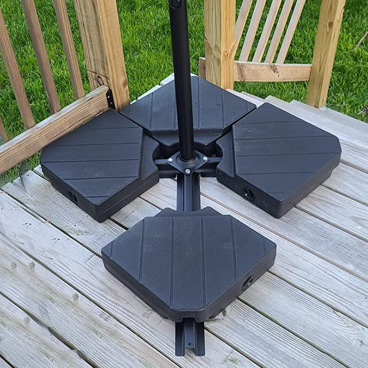 Base de parasol suspendu en porte-à-faux 4 pièces
