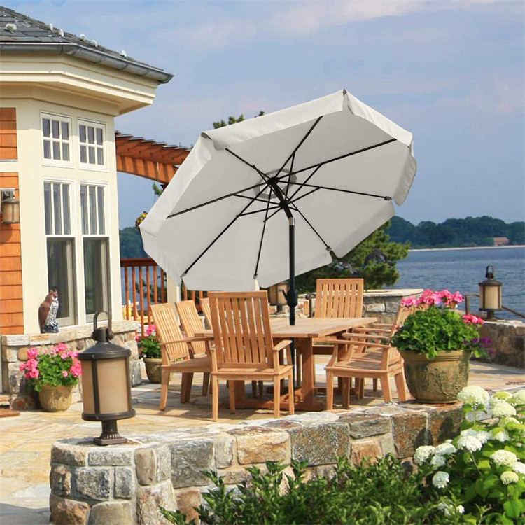 Parasol de patio de marché de 7,5 pi à 8 baleines