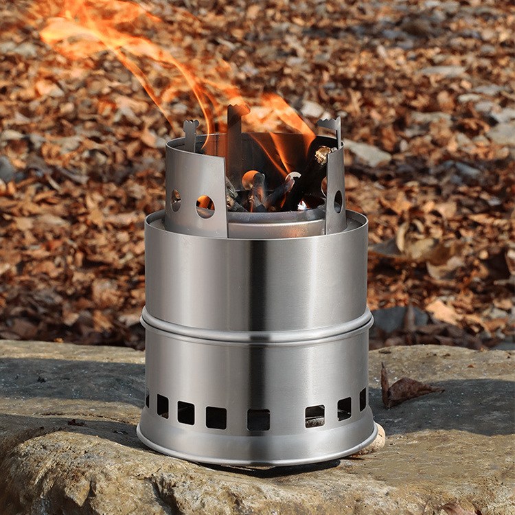 Poêle à bois pour barbecue de camping