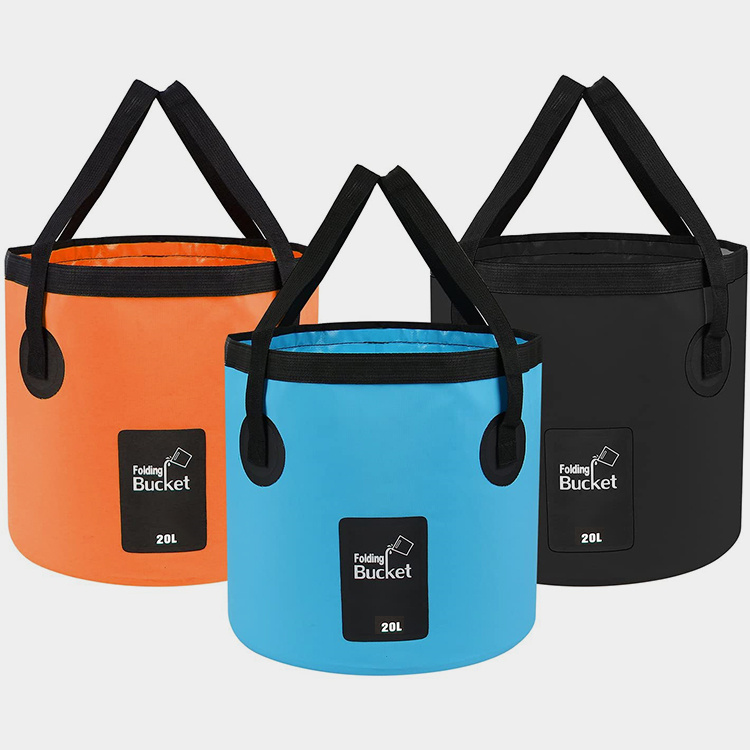 Seau de camping pliable 20L