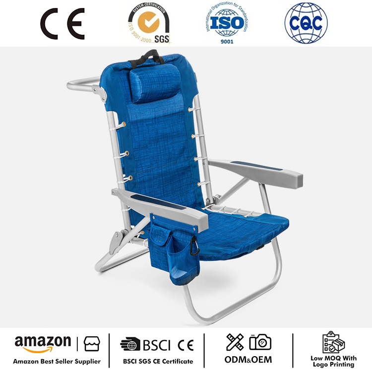 Chaise de plage pliante à dos