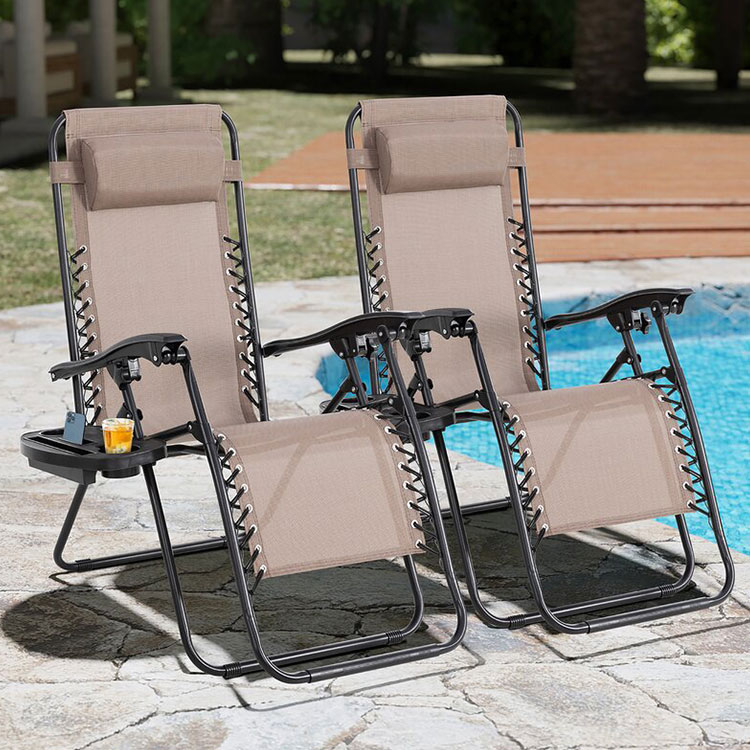Fauteuils inclinables de salon de patio pliants