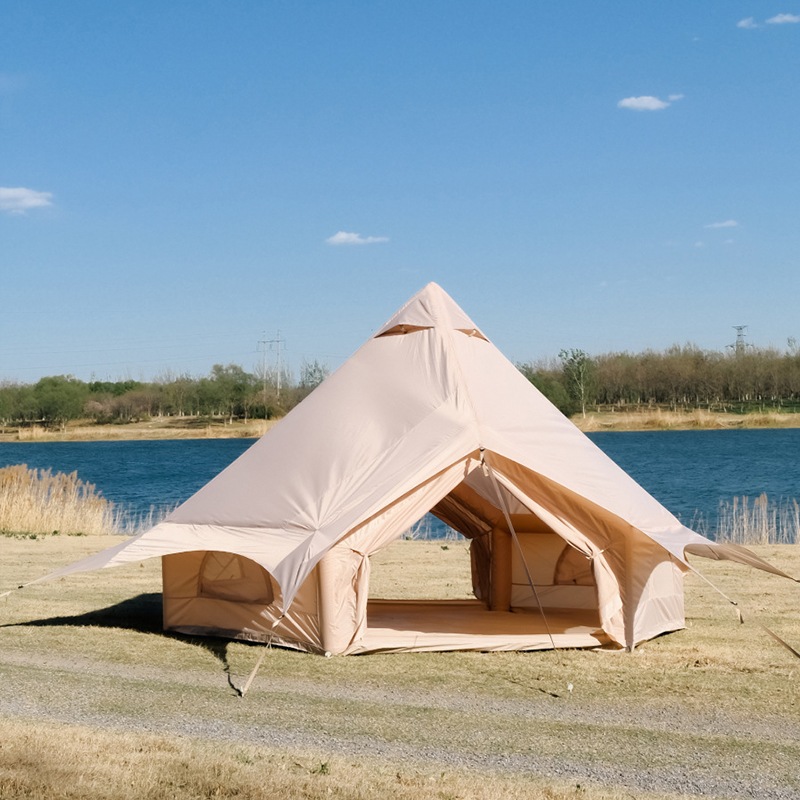 Camping de tente de cloche en coton gonflable