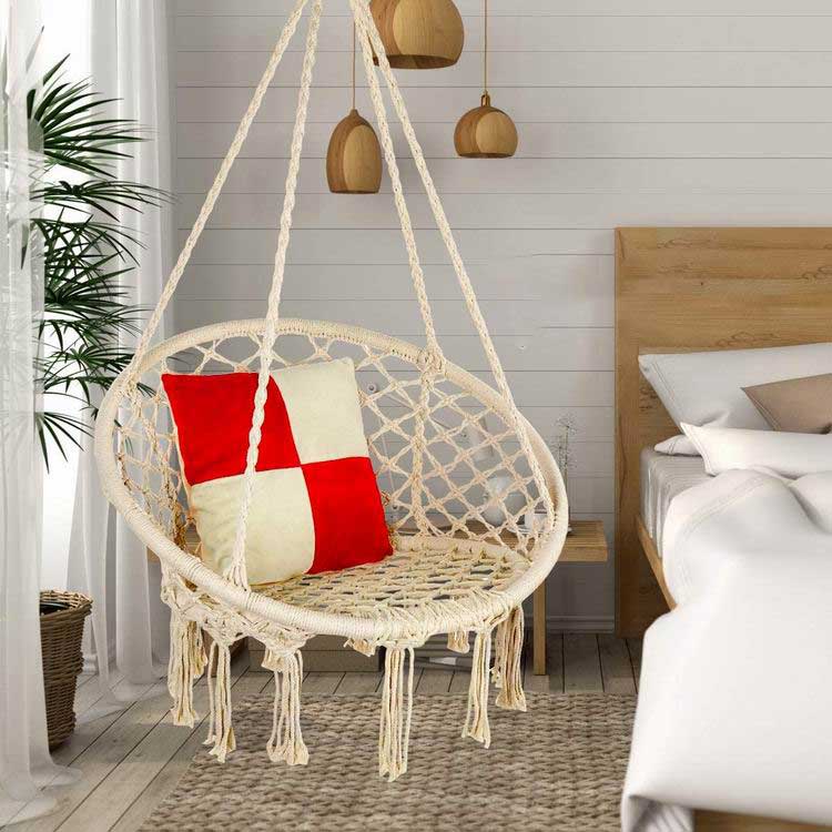 Chaise hamac en macramé