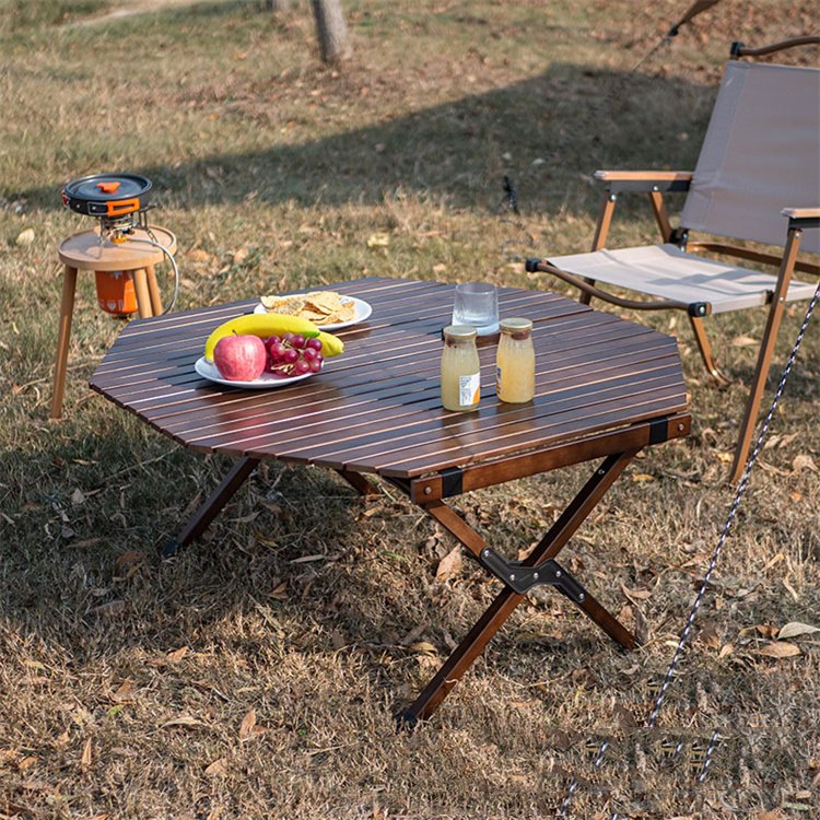Table de pique-nique de camping pliant octogonal