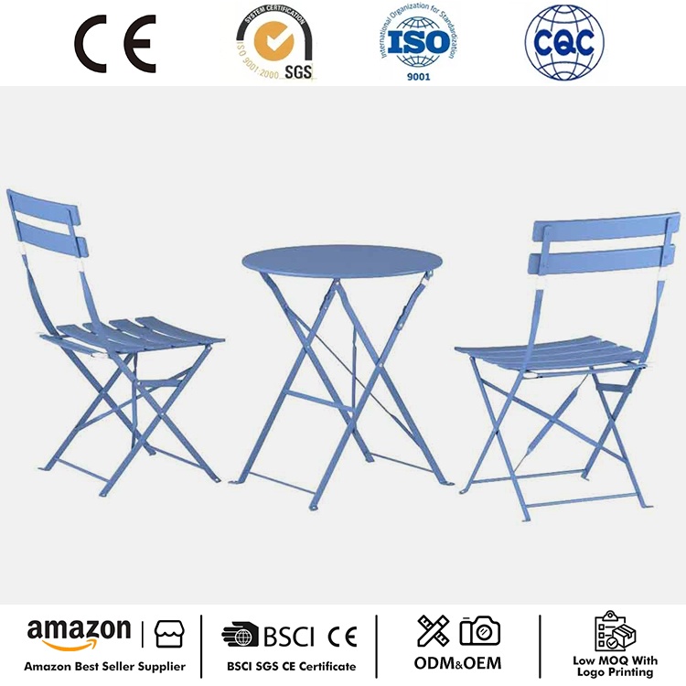 Ensemble de meubles de bistrot pliants d'extérieur 3 pièces