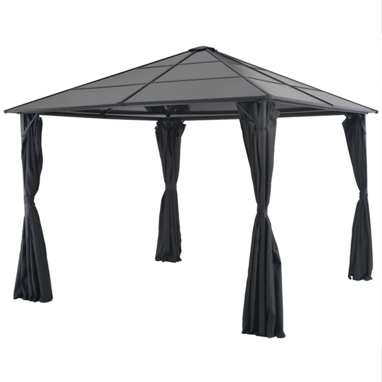 Gazebo Patio Avec Rideau Aluminium