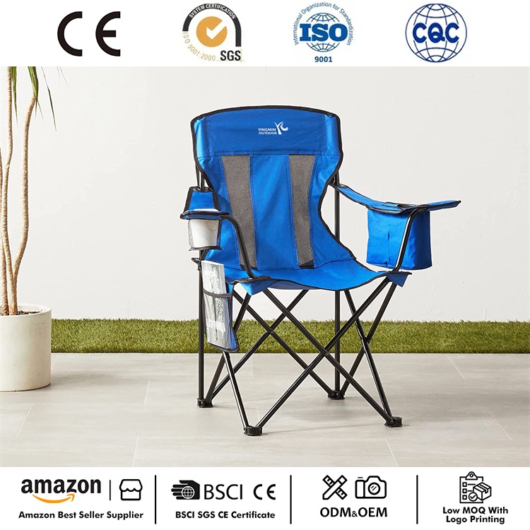 Chaise de camping pliante portable avec glacière