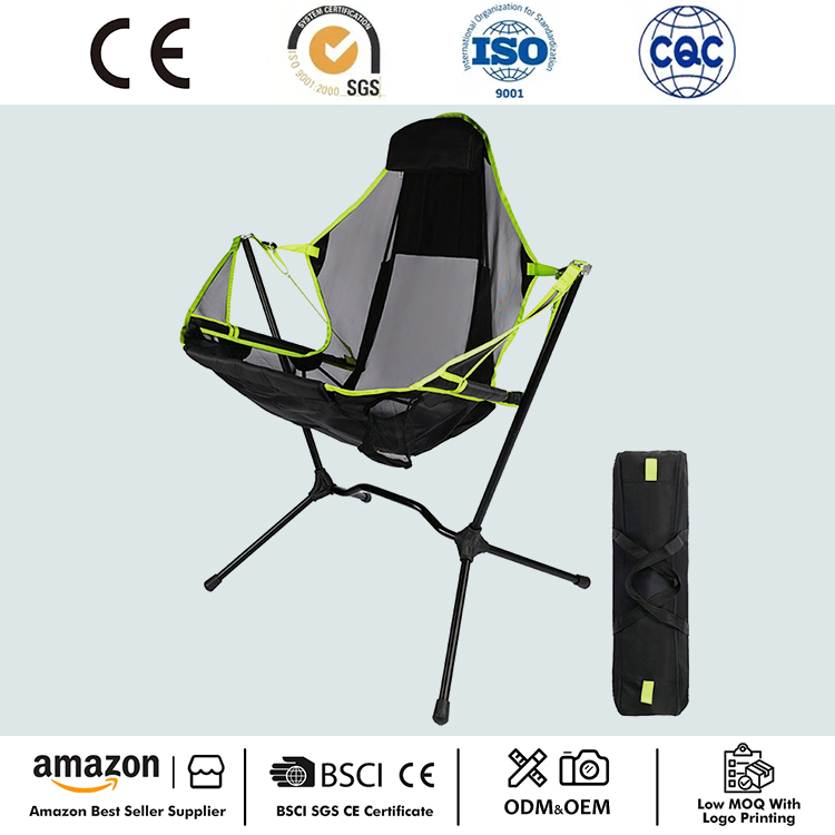 Chaise berçante de camping pliante portable