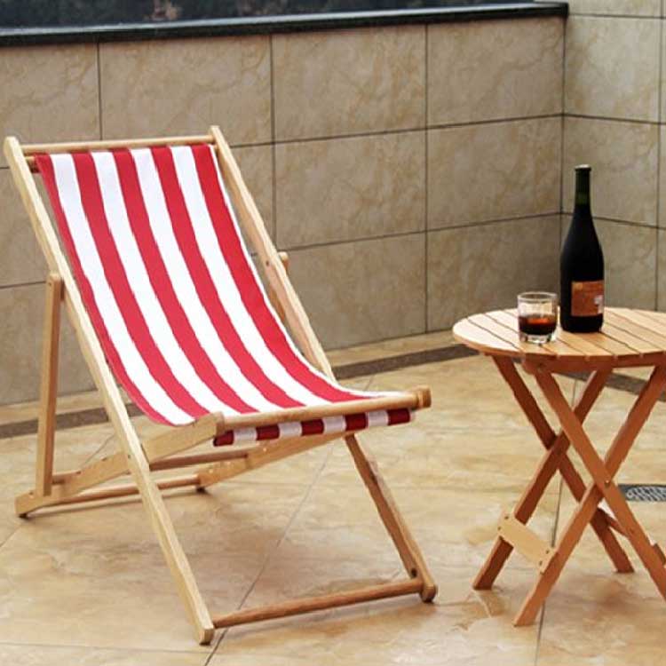 Chaise de plage pliante en bois