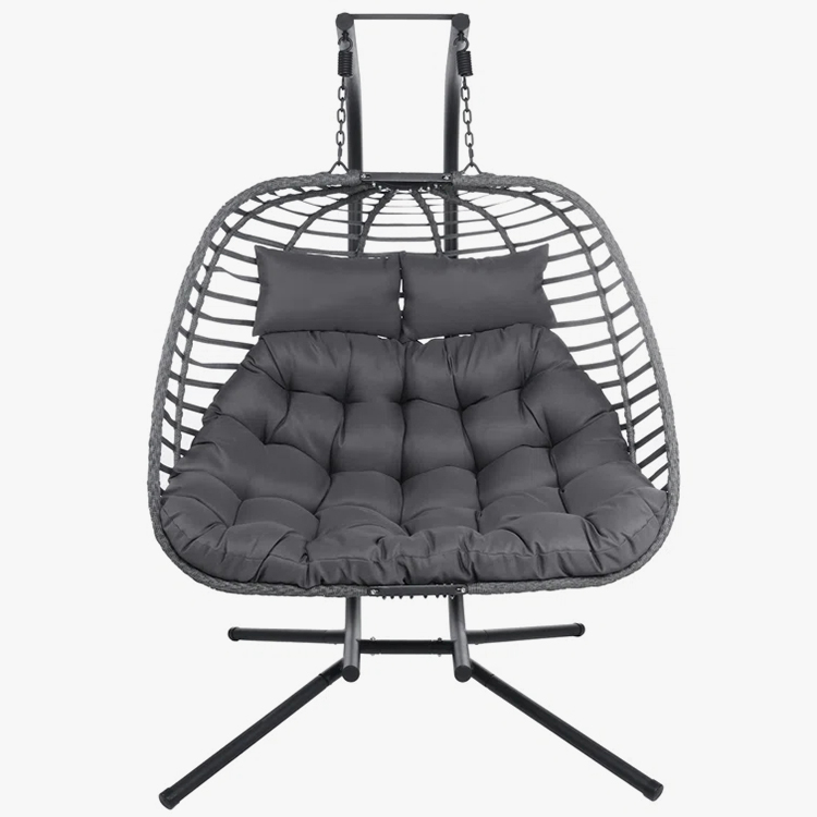 Chaise pivotante en rotin pour 2 personnes