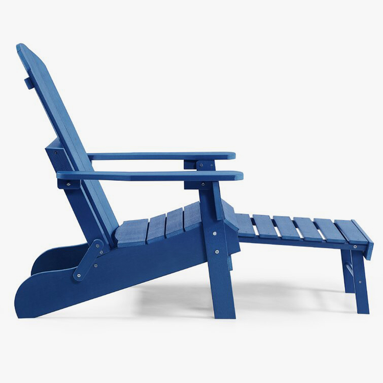 Chaise Adirondack pliante en résine avec repose-pieds